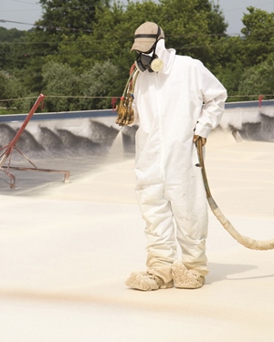 commercial roof foaming