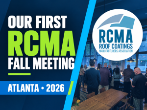 Promotional banner for RCMA Fall Meeting in Atlanta 2026, featuring bold 'RCMA' text and RCMA logo with attendees in a venue on the right side.